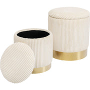 Orlando Store™ - Sgabello Cherry Storage Cord Creme (2/Set)